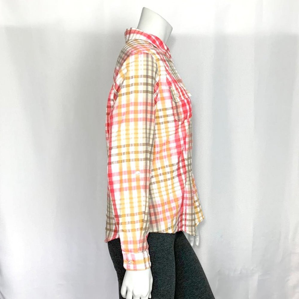 ALIA Plaid button down top - Picture 2 of 7